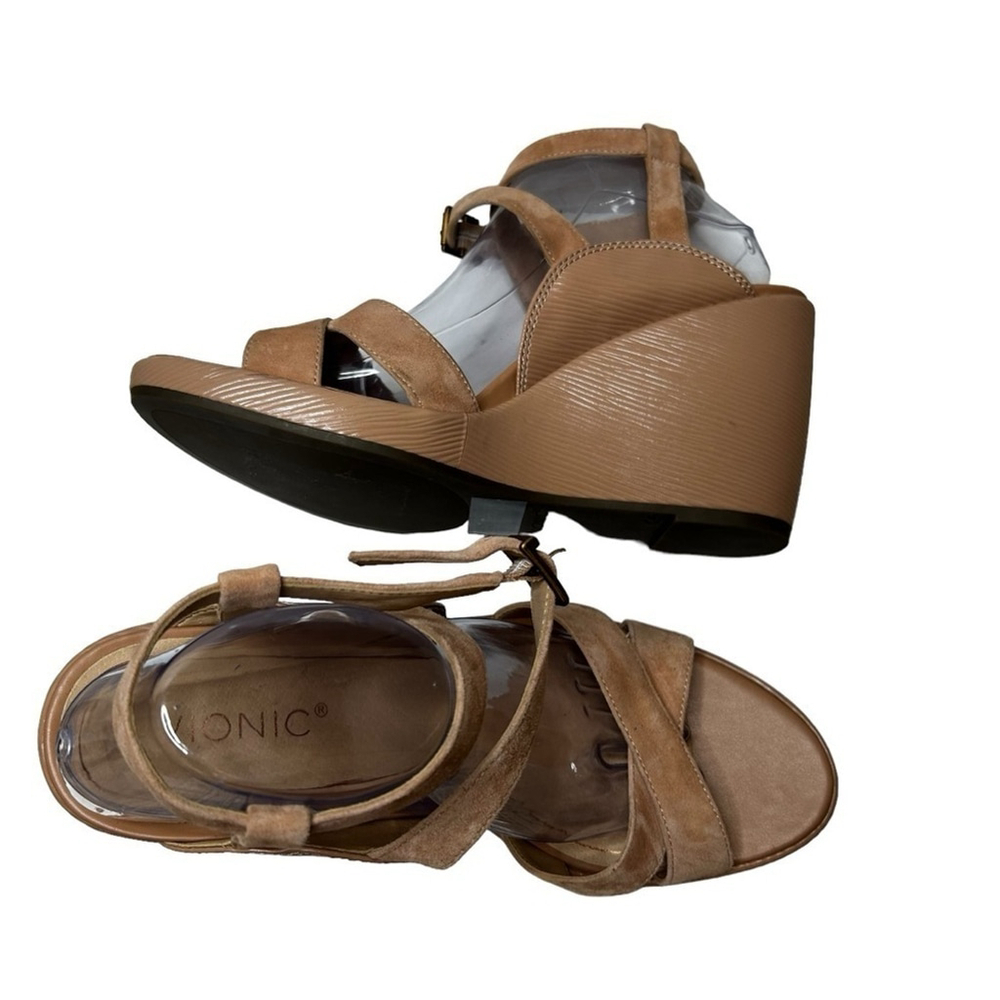 Vionic Macaroon Tan Bonita Women's Orthotic Platform Wedge Sandal Size 11 - Picture 11 of 16